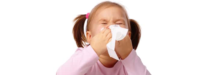 child sneezing