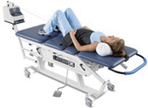 Chiropractic Irvine CA Spinal Decompression Table With Patient
